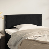 VidaXL Tăblie de pat, negru, 100x5x78/88 cm, catifea
