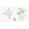 Alternator Vw Multivan T5 (7hm, Touareg (7la, Transporter T5 Box (7ha, Transporter T5 Bus (7hb, Transporter T5 (7jd, 2.5 TDi, 2.5 TDI 4motion, 2.5 R5, Magneti Marelli