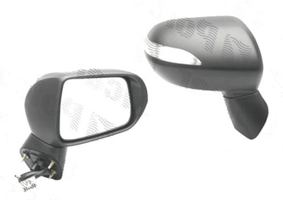 Oglinda exterioara Honda Jazz/Fit (Gd), 2005-10.2008, Dreapta, reglare electrica; carcasa neagra, grunduit; geam convex; cromat; cu semnalizare foto