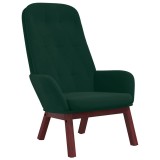 Cumpara ieftin Scaun de relaxare, verde inchis, catifea