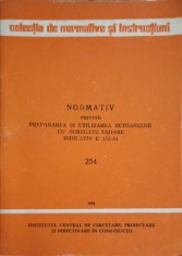NORMATIV PRIVIND PREPARAREA SI UTILIZAREA BETOANELOR CU AGREGARE USOARE. INDICATIV C 155-81-COLECTIV-248118