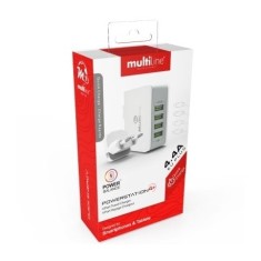 Incarcator Universal 4.4A cu 4 Porturi USB (Alb) MultiLine MW4403 foto