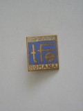 QW9 I 69 - Insigna - tematica industrie - Tehnoforest export Romania, Romania de la 1950