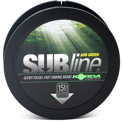 Fir Monofilament KORDA Subline, Green, 15b/0.40mm, 1000m foto