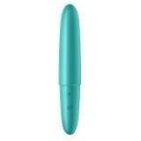 Vibrator Ultra Power Bullet 6 Silicon 12 Moduri Vibratii USB Turquoise