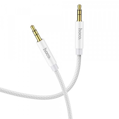 Cablu Audio 3.5mm - 3.5mm HOCO UPA19, 1m, Argintiu foto