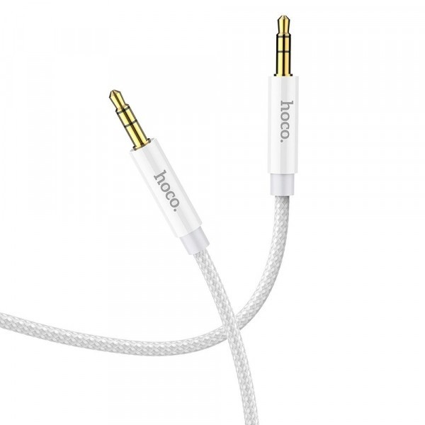 Cablu Audio 3.5mm - 3.5mm HOCO UPA19, 1m, Argintiu