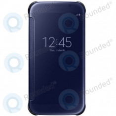 Husa Clear View Samsung Galaxy S6 negru-albastru EF-ZG920BBEGWW