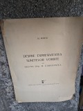 DESPRE EXPRESIVITATEA SUNETELOR VORBITE sau DILEMA D-lui D. CARACOSTEA - Al. Rosetti