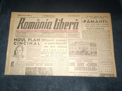 ZIAR ROMANIA LIBERA 22 MARTIE 1946 foto