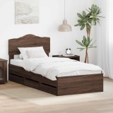 Cumpara ieftin Cadru de pat Stejar inchis 90 x 190 cm Lemn Ingineresc
