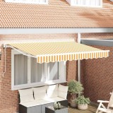 vidaXL Cortina Retractabilă Galben și alb 300 x 200 cm 3329500