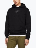 Cumpara ieftin Hanorac barbati HOODY cu imprimeu cu logo pe spate, croiala Regular fit, Negru, XL