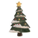 Decoratiune Bradut Craciun polirasina multicolora cu magnet 5x1x9 cm