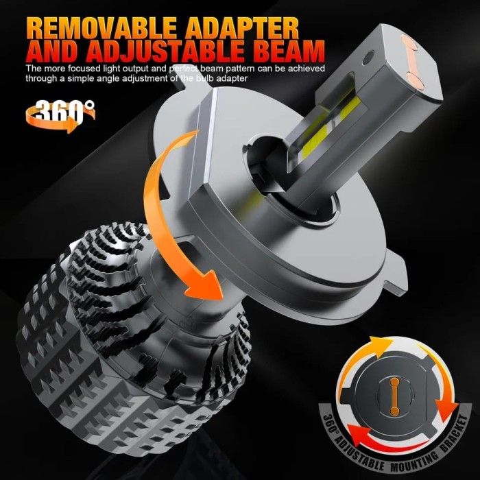 Set de 2 becuri Led Xentech Light SK8 pro cip 5570, 55 watti - H-4