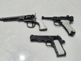 Lot vintage de 3 pistoale in miniatura