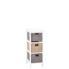 Comoda lemn, sertare rafie 26 x 32 x 63 cm