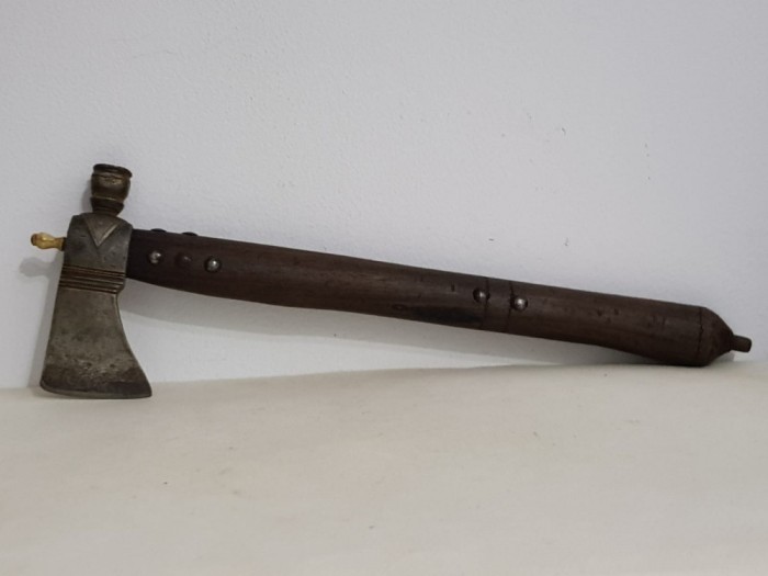 Pipe Tomahawk vintage indienii Cherokee sec. XIX