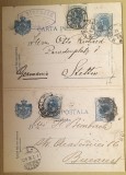 Romania 1896 carte postala cu raspuns trimisa de H. Birnbach in Germania