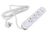 Prelungitor alimentare 5 prize PVC alb 1,5m 16A 3x1,5mm2