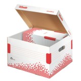 Container arhivare carton ondulat Esselte Speedbox M cu capac integrat