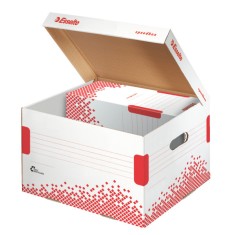 Container arhivare carton ondulat Esselte Speedbox M cu capac integrat