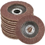 Set 10 discuri abrazive pentru slefuirea si curatarea suprafetelor, indepartarea ruginii , granulatie P100, 125 mm, Kraft
