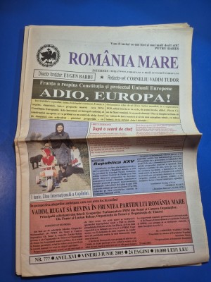 ziarul romania mare 3 iunie 2005 - redactor sef corneliu vadim tudor foto