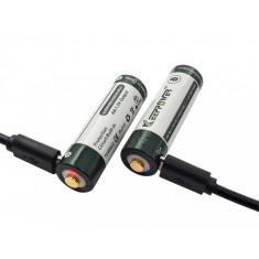 Set 2 acumulatori 1.5V, AA Li-Ion, 2260 mAh, cu incarcare micro USB - Keeppower