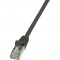 Cablu F/UTP Logilink Patchcord Cat 5e 10m Negru