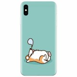 Husa silicon pentru Apple Iphone X, Cute Corgi