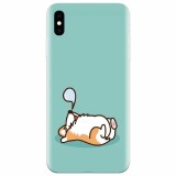 Husa silicon pentru Apple Iphone XS, Cute Corgi