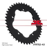 MBS Pinion spate Z43 525, Ducati 939 Hypermotard/Hyperstrada 2016-2018, negru, Cod Produs: JTR75243