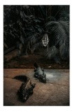 Tablou Canvas, "Crocodili sub lumina nocturnă artificială", Nu știu cine sunt &icirc;n imagine., 26 x 39 cm, CMCLASS