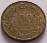 Turcia , 100 Lira 1990, Europa