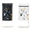 Set recipiente pentru sare si piper, Pufo Ellegant, 11 cm, alb/ negru