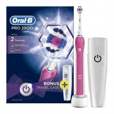 Periuta electrica ORAL-B PRO 2500 Pink 3D White + Travel case foto