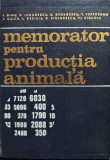I. Dinu - Memorator pentru productia animala (semnata)
