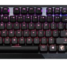 Tastatura Gaming Mecanica MSI VIGOR GK50 LOW PROFILE TKL, iluminare RGB, US Layout, USB (Negru)
