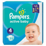 Scutece Pampers 4 Active Baby 9-14 Kg, 25 buc