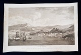 VUE DE PIRANO , ISTRIA , TRIESTE - GRAVURA ORIGINALA , 1802