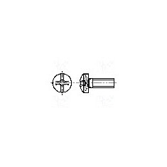 Surub M2,5, otel, 5mm, cap buton, BOSSARD, M2.5X5/BN1435 SN213306