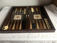 Joc Table Turcesc (joc de Table) NOU - Lux lemn lacuit. SIGILAT! foto