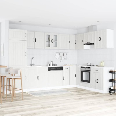Dulap de bucătărie 2 pcs Alb 80 x 46 x 81.5 cm Lemn compozit foto