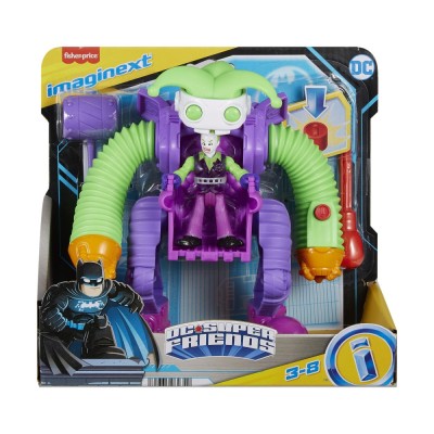 FISHER PRICE IMAGINEXT DC SUPER FRIENDS VEHICUL CU FIGURINA JOKER foto