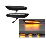 Set lampa semnalizare laterala BMW Seria 1 (E81-E88), Seria 3 (E46, E90/91, E92/93), Seria 5 (E60/E61), X3 (E83) , dynamic indicator; LED; fumuriu; T
