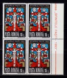 Cumpara ieftin RO 1993 LP 1309 &quot;Sfintele Pasti -1993 &quot;,bloc 4 cu EROARE catalogata -cruce,MNH