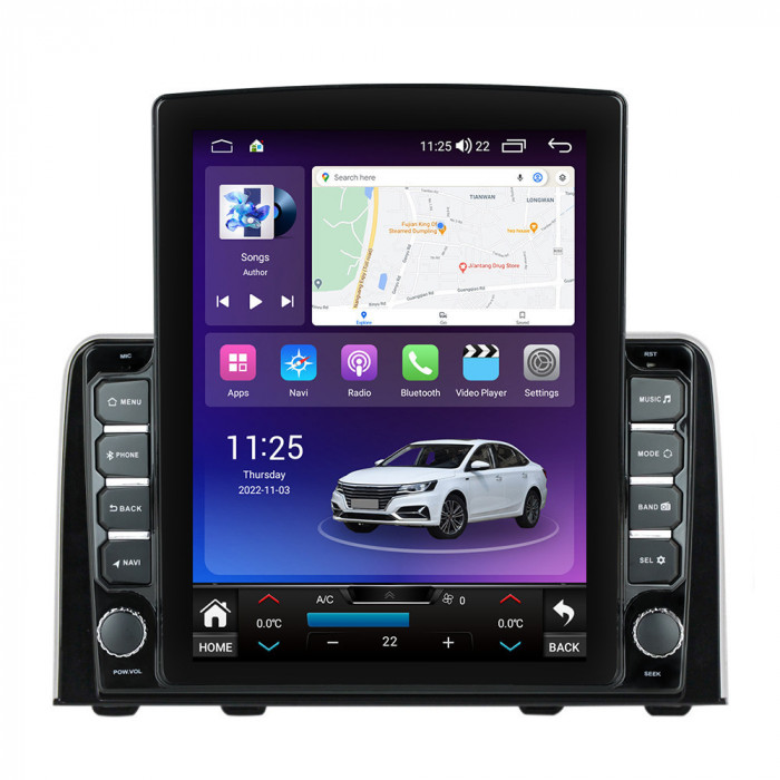Navigatie dedicata cu Android Honda CR-V V dupa 2018, 8GB RAM, Radio GPS Dual