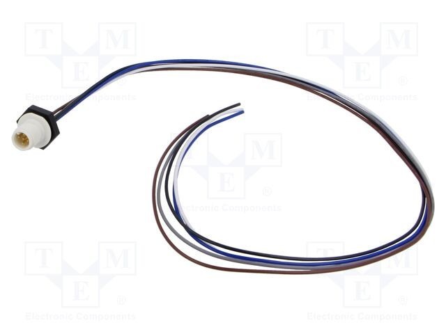 Conector M12 tată 5 pini 2A 60V IP67 drept cablu 0,5m LUTRONIC