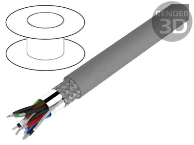 Cablu Alpha Essential C&amp;amp;C 5x2x28AWG Gri &amp;Icirc;nchis 300V foto